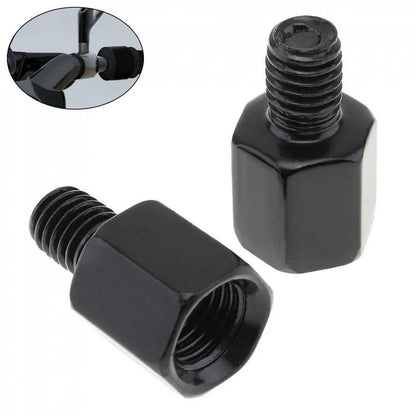 2X Base Adapter Thread Adapter 8mm to 10mm for Accessories Black
