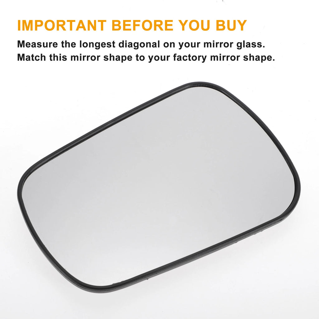 Left Side White Mirror Glass for Ford Fiesta (2002–2005)