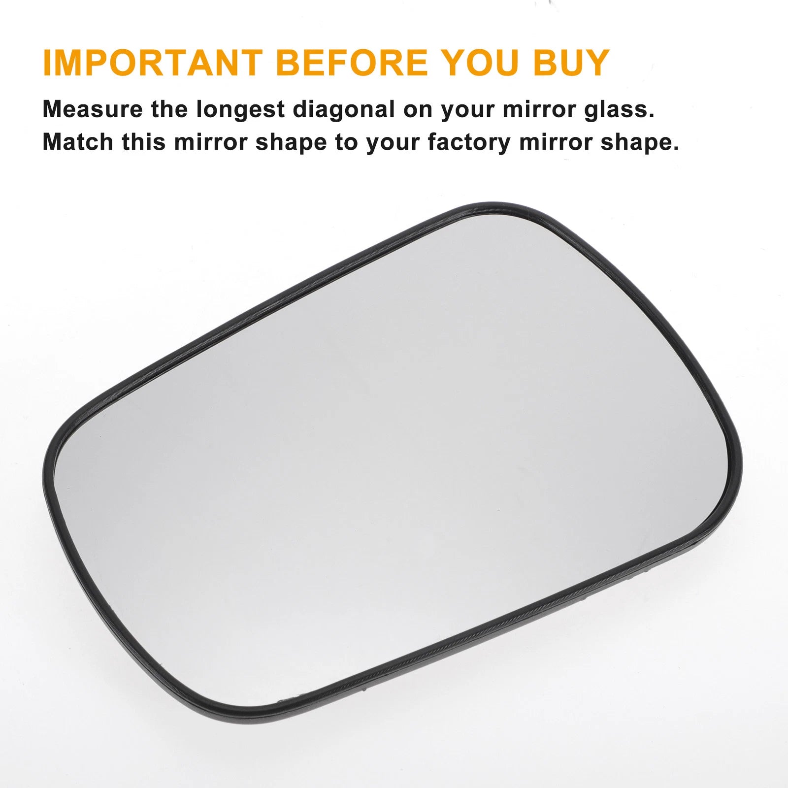 Left Side White Mirror Glass for Ford Fiesta (2002–2005)