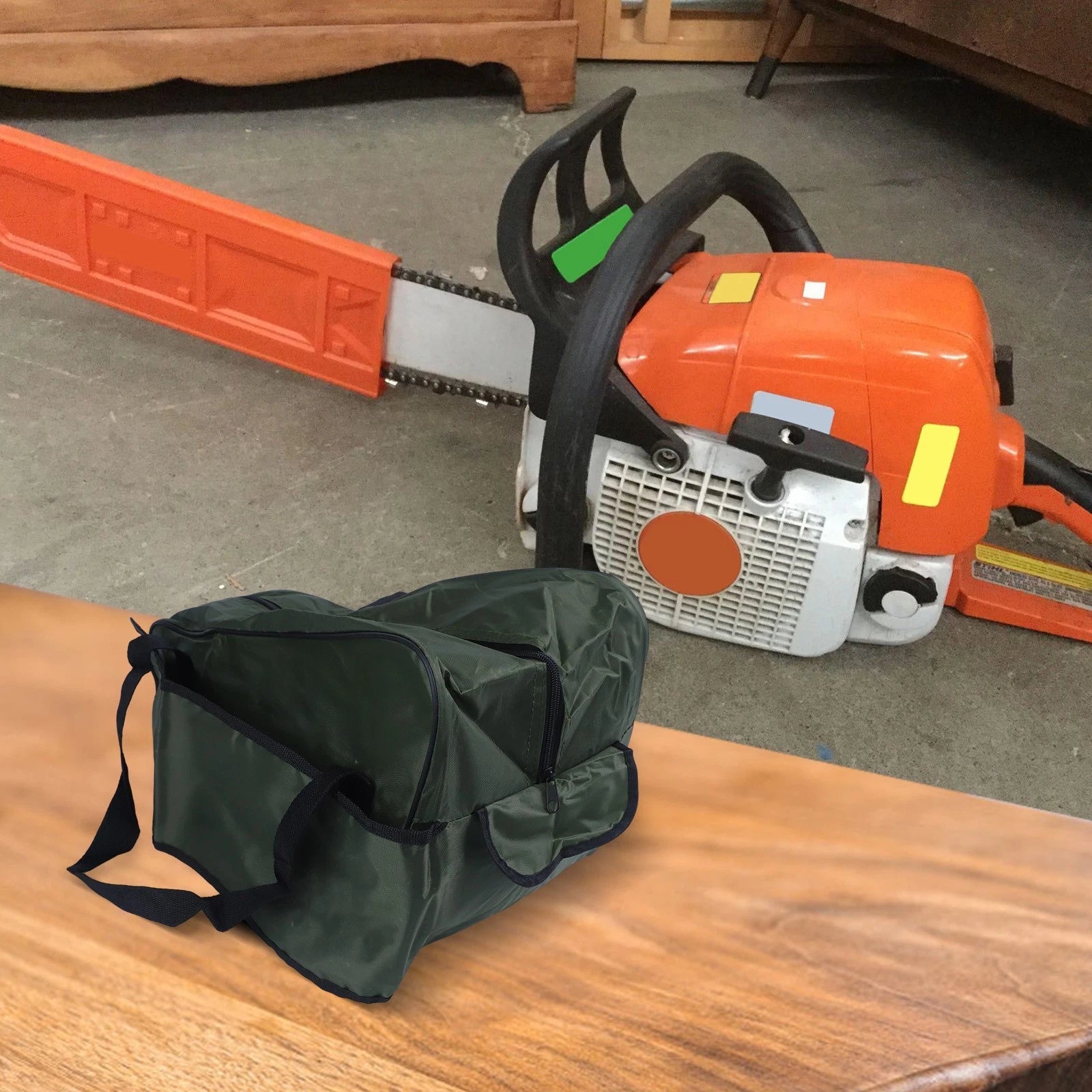 Chainsaw Tote Bag for 12/14/16 Inch Chainsaws - Green
