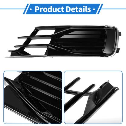 1 Pc Fog Light Grill for Audi A6 (2016–2018) No. 4G0807681AE Black