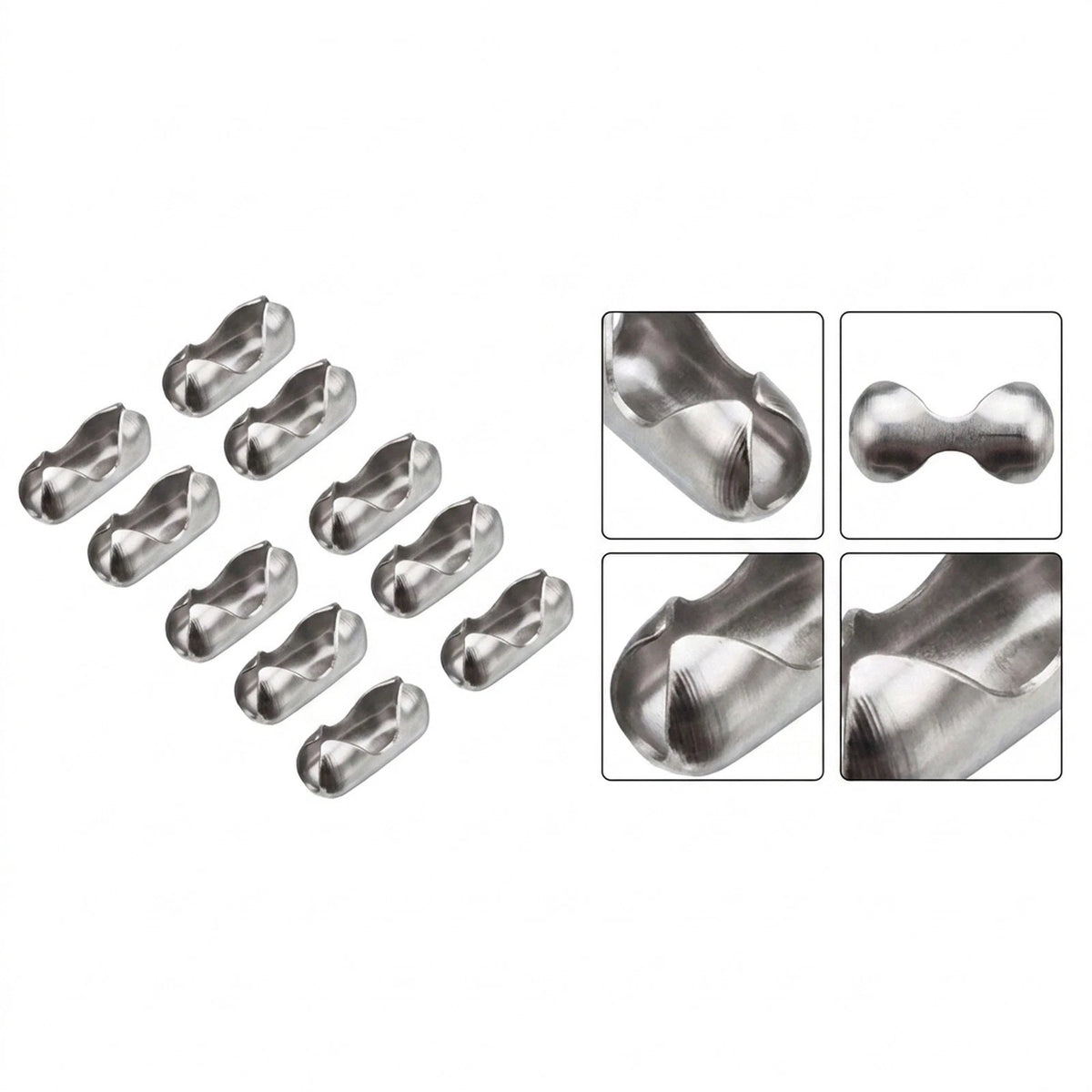 Set of 4 Metal Chain Bead Connectors for Crafters