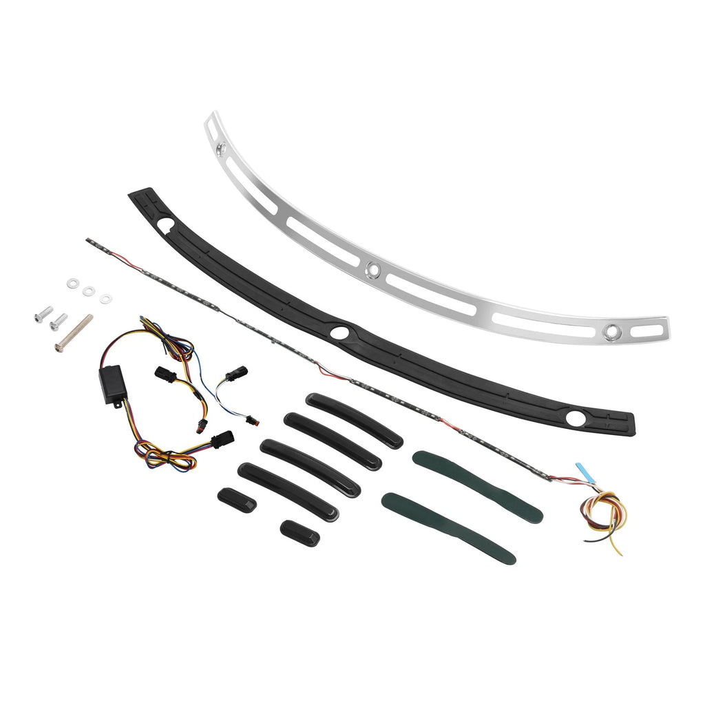 Batwing Windshield Trim LED Light for Harley Street Electra Tri Glide (2014–2024)
