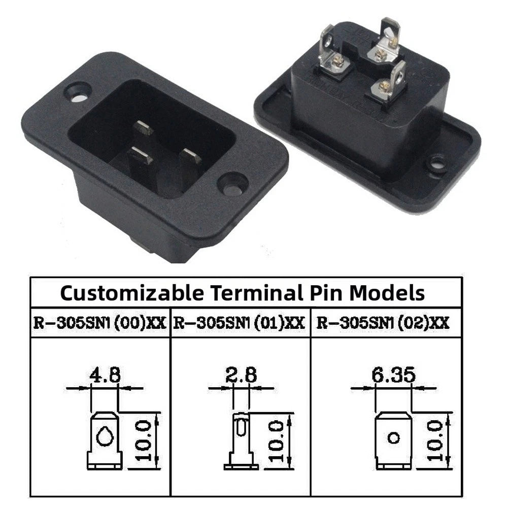 C20 Locking Connector Socket 20A 250VAC for Battery Management Systems