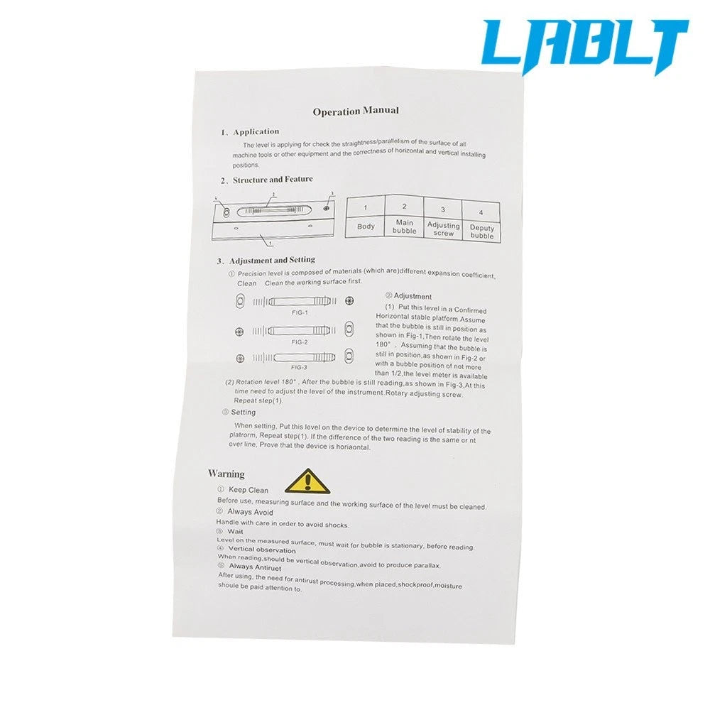 6" Precision Level for Machinist Tool (LABLT)