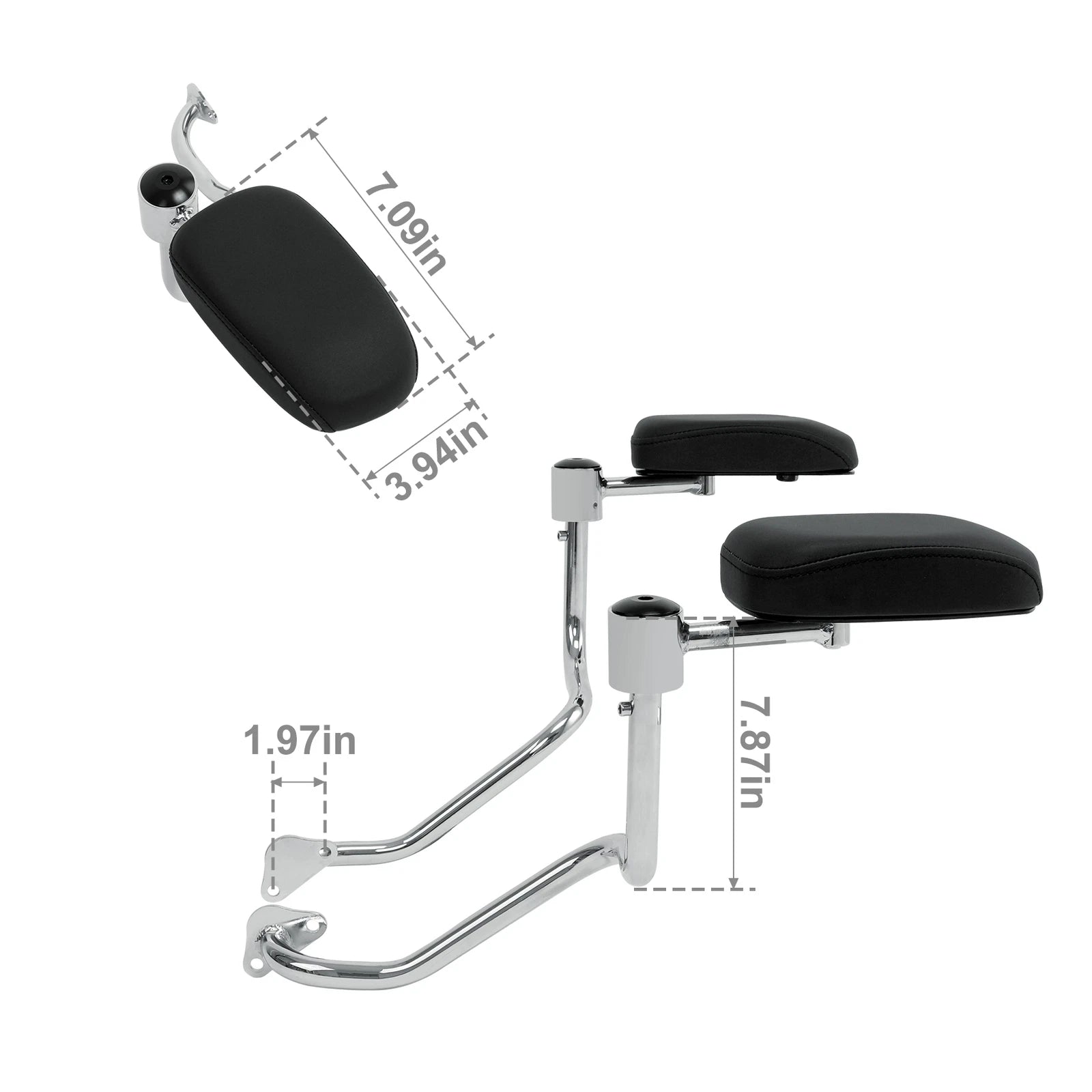 Rear Passenger Armrest for Indian Chieftain Roadmaster Springfield (2014–2024)
