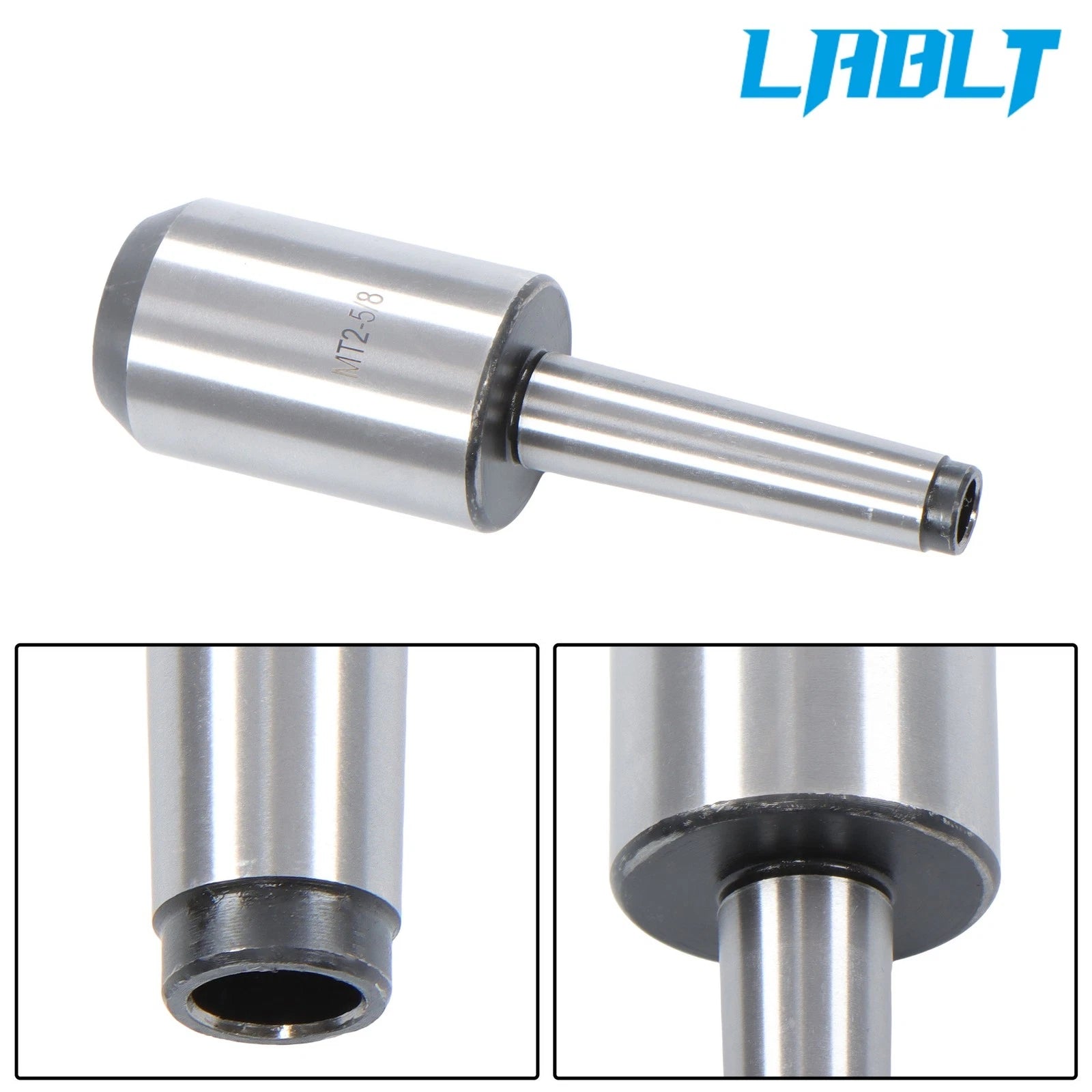 End Mill Holder Taper Adapter for LABLT MT2 (5/8", 3/8-16 Drawbar Thread)