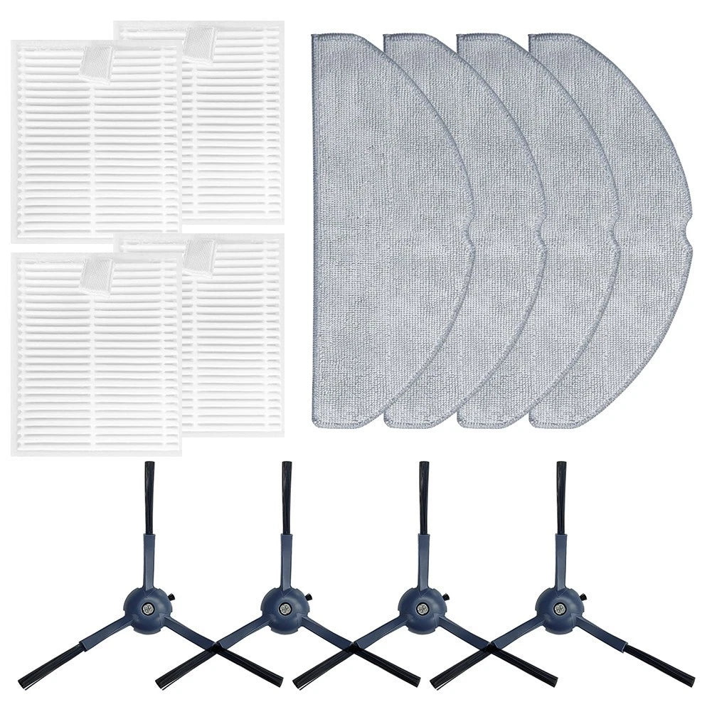 Replacement Side Brush Filter and Mop Cloth Kit for Conga 8490 (2019–2023)