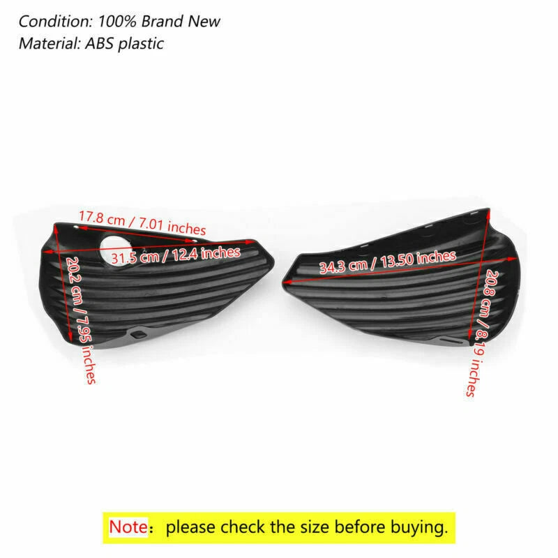 Set of 2 Battery Side Covers for Harley Sportster XL883 XL1200 (2004–2013) T9