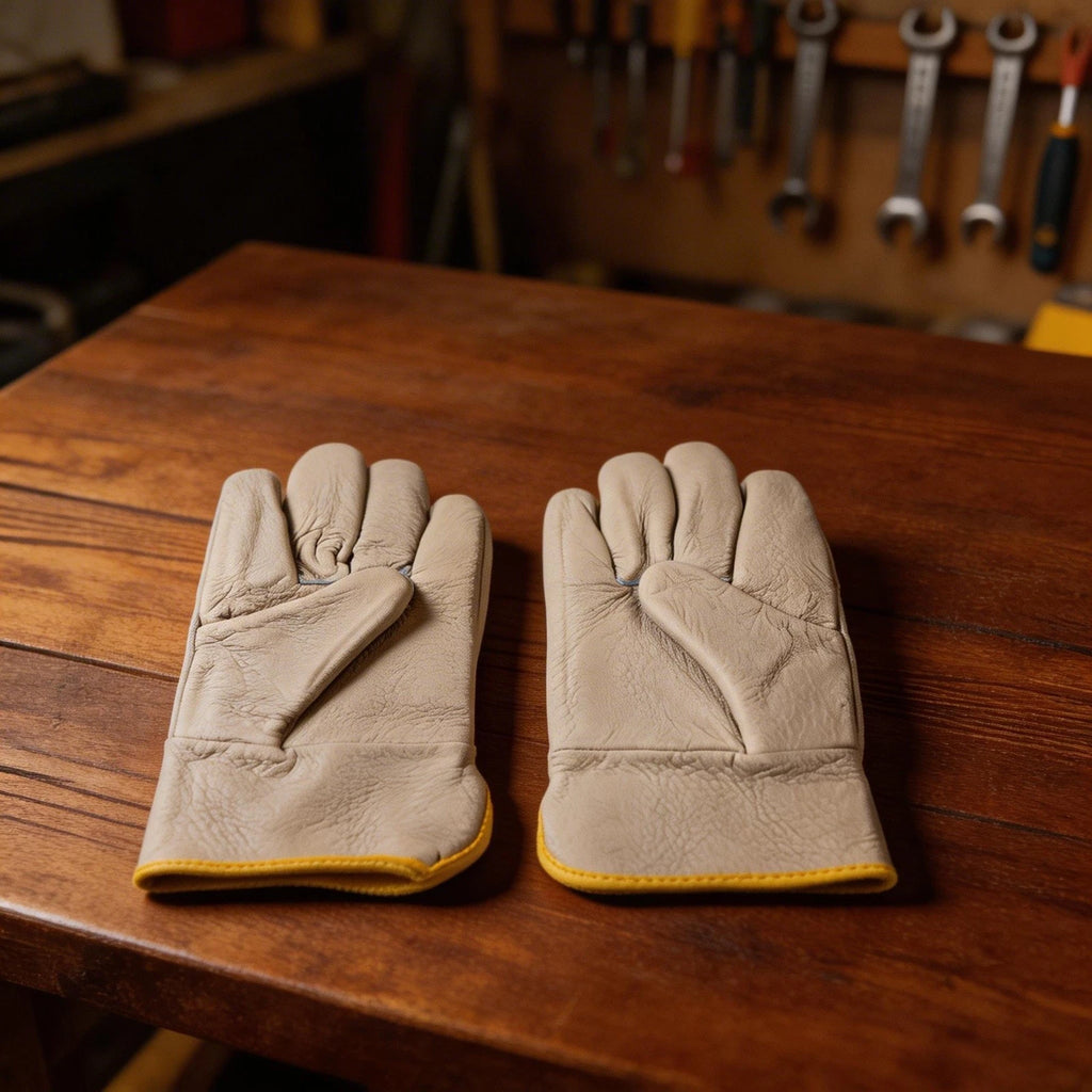 Welding Gloves Full Leather Cowhide Heat Insulation for Work Use