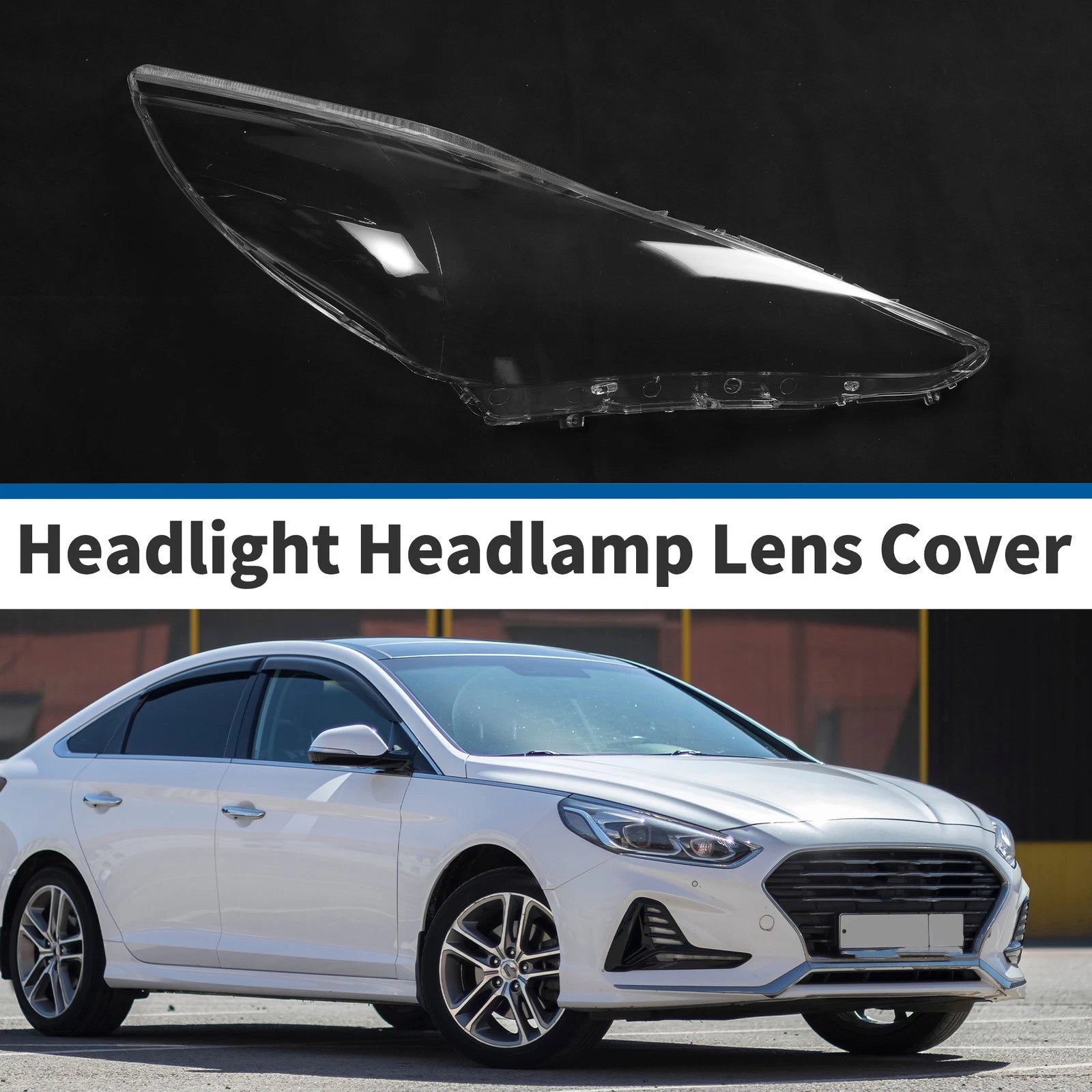 Headlight Lens Cover Front Right Replacement for Hyundai Sonata (2011–2014)