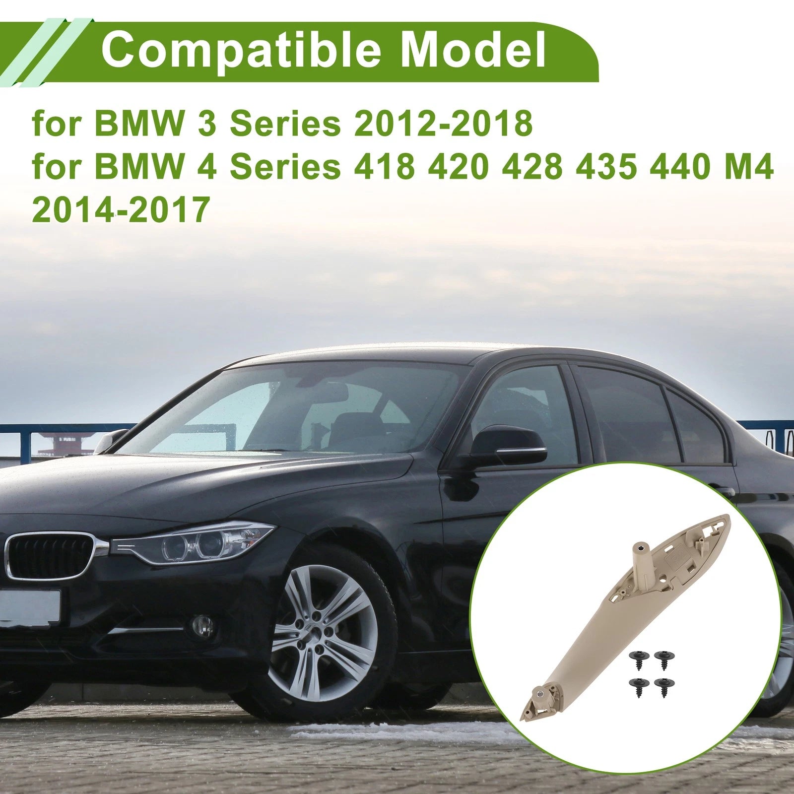 Door Panel Handle Pull Trim Cover for BMW 3 Series (2012–2018) No. 51427281470