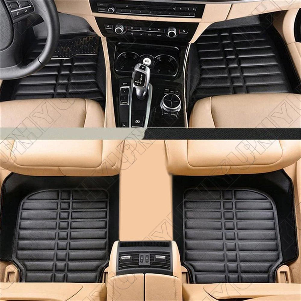 Set of 5 Universal Black Waterproof Skidproof Car Floor Mats