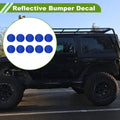 Reflective Bumper Decal for - Blue Round Rhombus Grid
