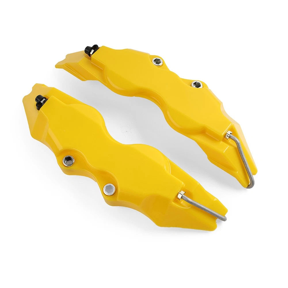 2X Yellow 3D Style Disc Brake Caliper Covers for Universal Fit