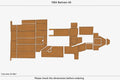 EVA Pad Foam Teak Deck Flooring Mat for Bertram 46 Cockpit (1984)