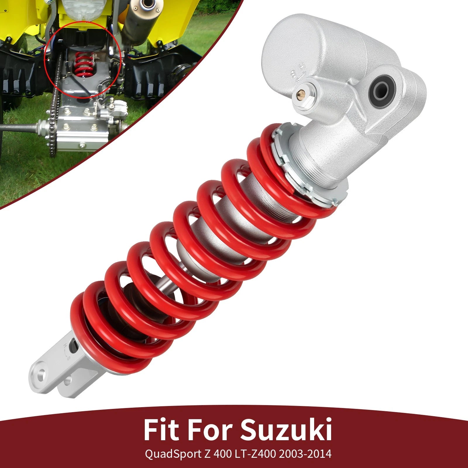 Rear Air Shocks Absorber 62100-33H10-YKS for Suzuki QuadSport Z400 (2003–2014)