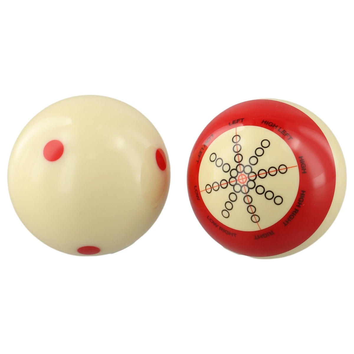 2X Billiard Cue Balls with Standard Markings for Practice and Training