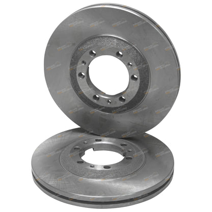 2 Front Disc Rotors + Brake Pads Set for Holden Frontera MB (1995–1999) UED55 4X4
