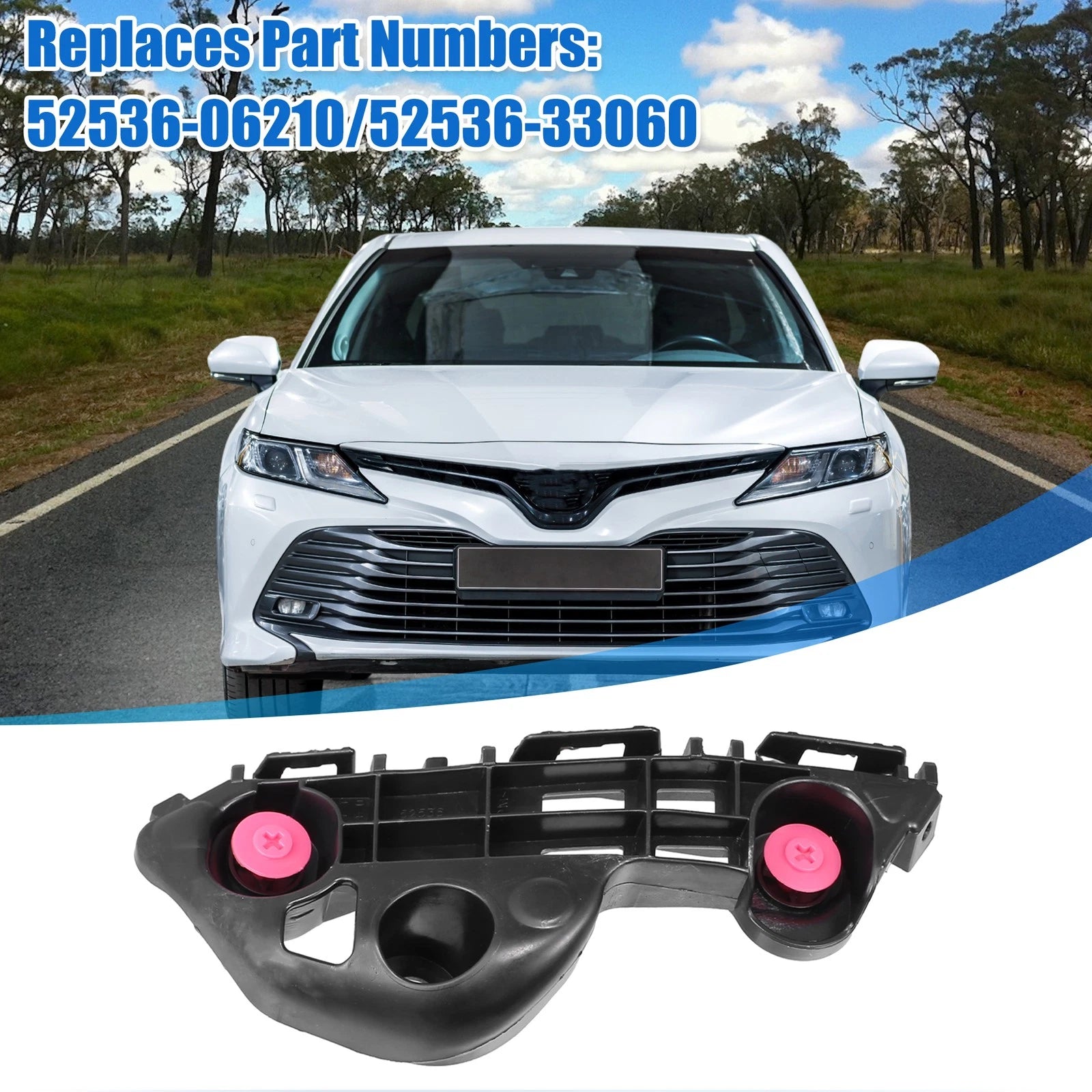 Bumper Bracket Pair Side Retainer Replacement for Toyota Camry Hybrid LE (2020–2020)