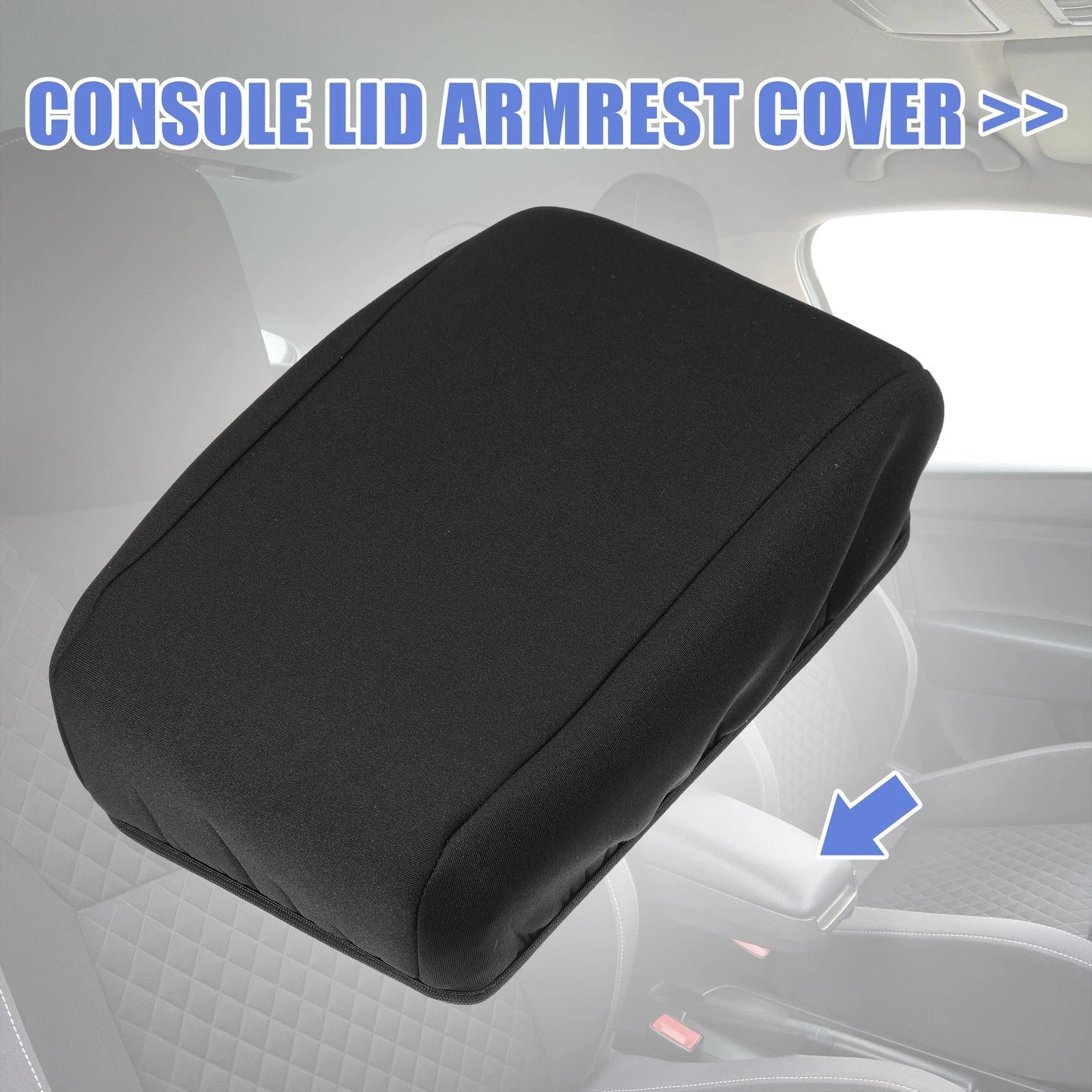 Center Console Armrest Cover Protector for Subaru Forester (2015–2018 Black)