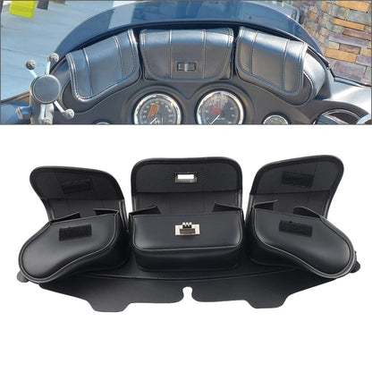 3 Pocket Windshield Bag for Harley Electra Glide FLHTC, Street Glide FLHX (1996–2013)