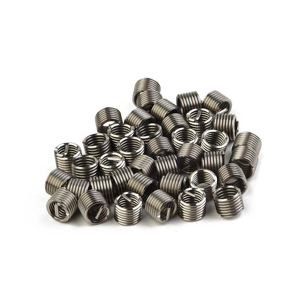 50pcs M6 x 1.0 Stainless Steel Helicoil Thread Inserts for Repair
