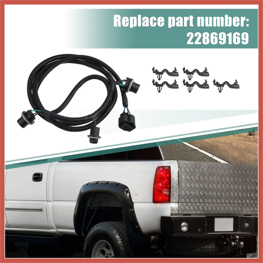 Tail Light Lamp Wiring Harness Socket for GMC (22869169) (Passenger Side)