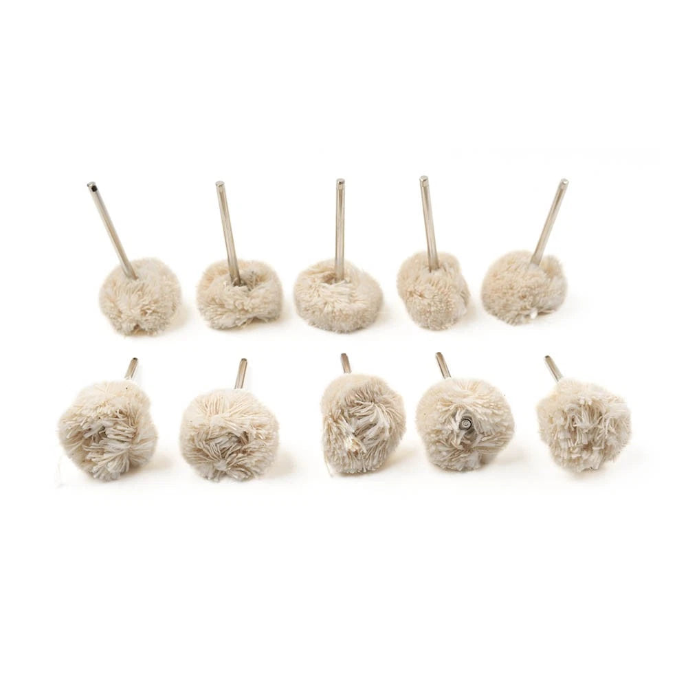10Pcs Cotton Polishing Wheel Buffing Pad for Rotary Tool