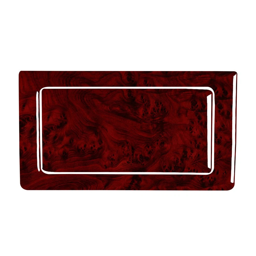 Red Wood Grain Rear Storage Box Panel Cover Trim for BMW 3 Series E36 (1994–1996)