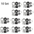 Set of 10 Carburetor Diaphragm Kit for Husqvarna 44 140S 240S 444 (K10-HDC)