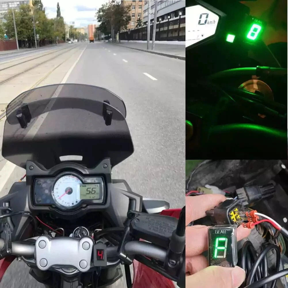 Green LED Speed Gear Display for Kawasaki ZX-6R Z1000 Ninja 300 400 (2013–2023)