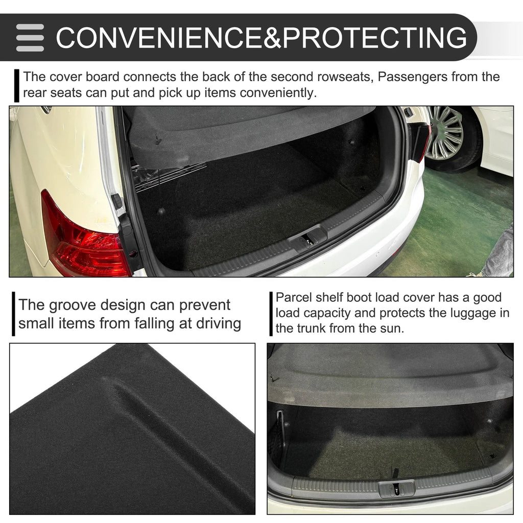 Parcel Shelf Boot Load Cover for Volkswagen Polo 2011–2018 Cargo Cover