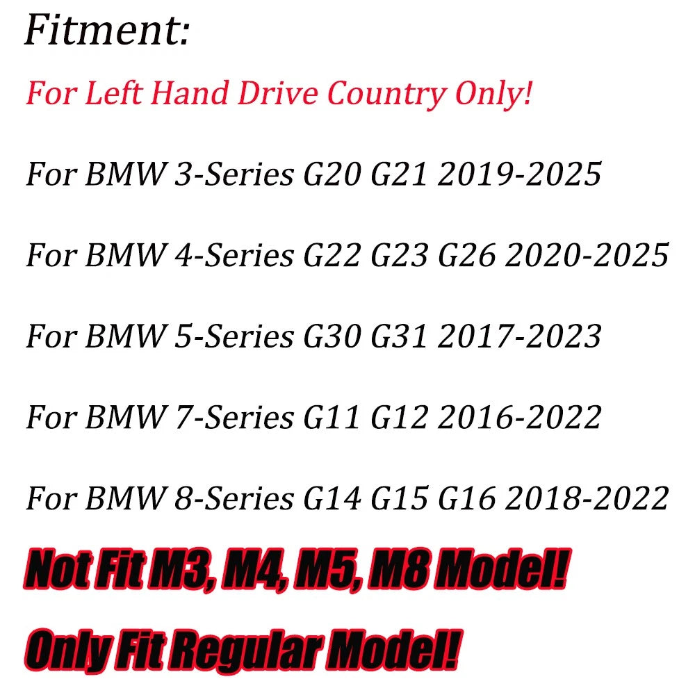 M3-Style Dry Carbon Fiber Mirror Cap Cover for 5-Series G30, 8-Series G14 G15