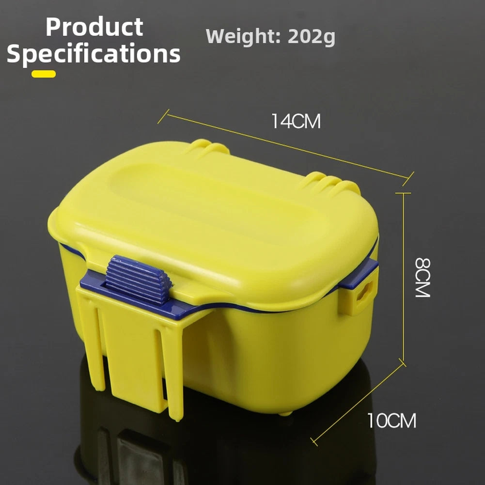 Live Bait Container with Inner Draining Insert for Sea Fishing