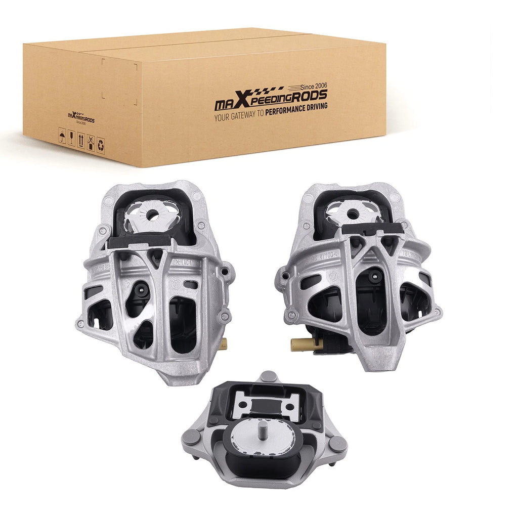 3Pcs Engine Mounts Set for Audi A4 L4-2.0L (2017–2020) 4M0199372FC