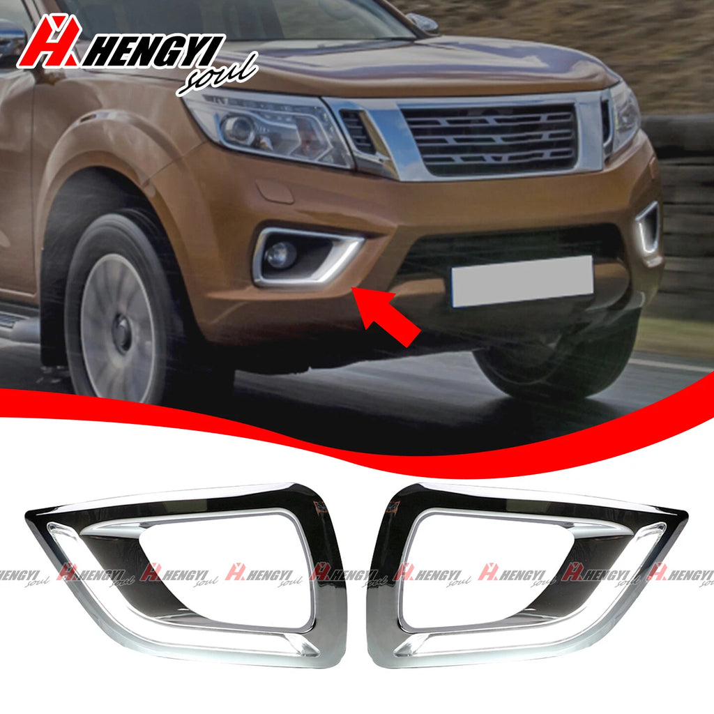 Set of 2 White LED DRL Daytime Running Light Lamps for Nissan Navara NP300 D23 (2015–2019)