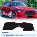 Dash Cover for Mazda CX-60 (2024–2026) Dashboard Flannel Black Red Edge