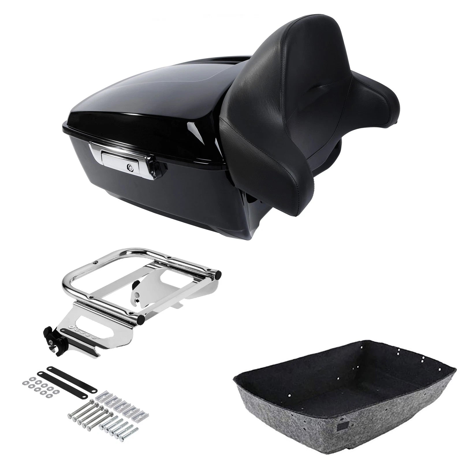 Trunk Backrest Solo Mount Rack for Harley Touring Electra Glide (1997–2008)