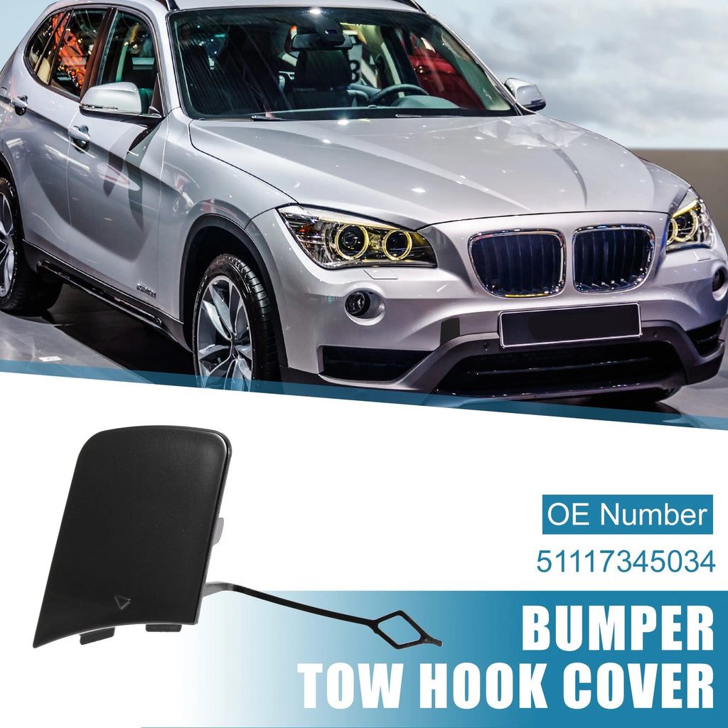 Front Bumper Tow Hook Cover Replacement for BMW X1 E84 (2012–2015) Black