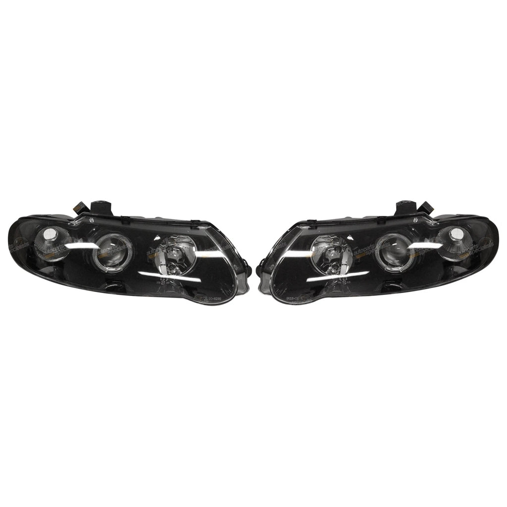 2X Altezza Angel Eye Black Headlights for Holden Commodore (2000–2002)