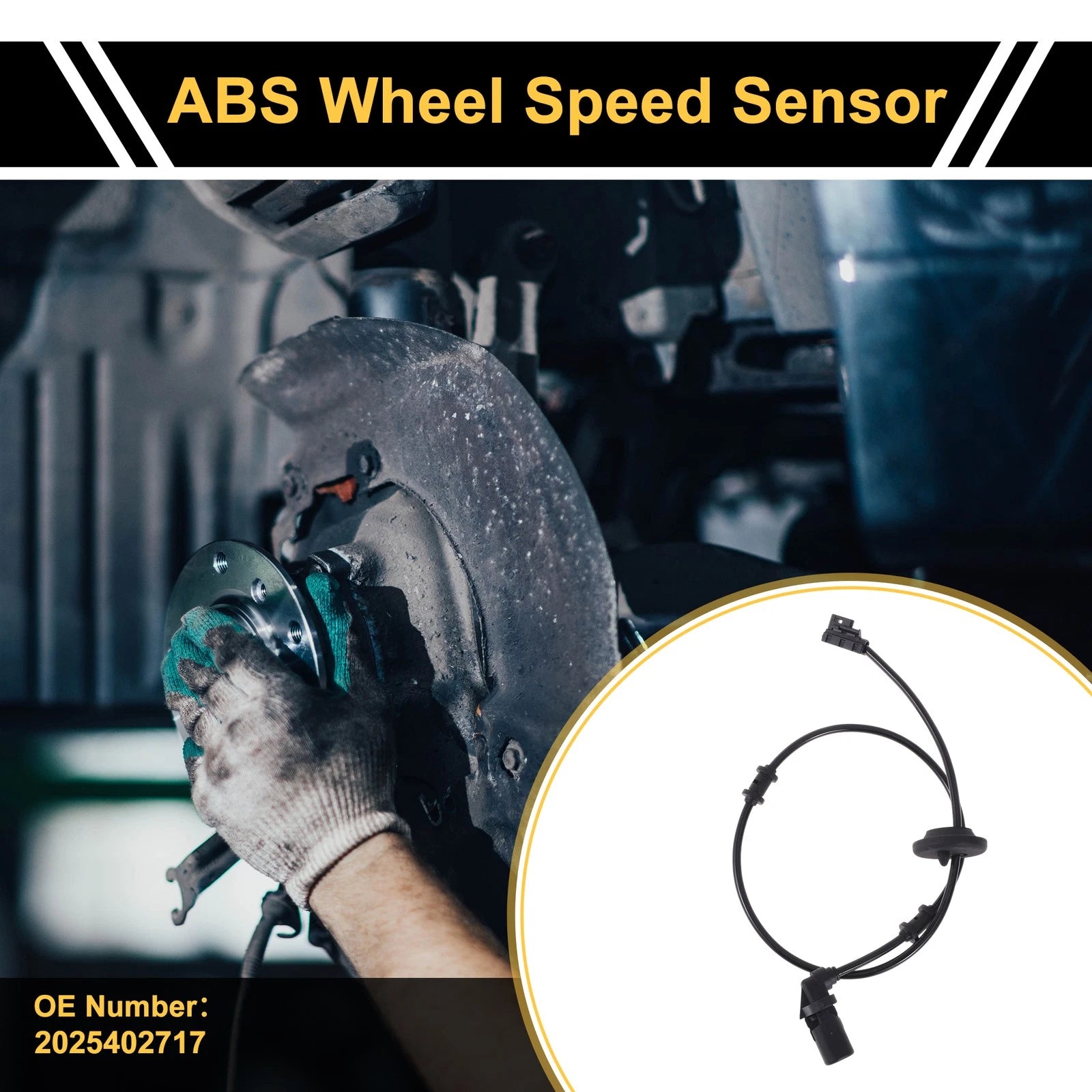 ABS Wheel Speed Sensor Replacement Rear Left for Mercedes-Benz W202 (1996–2000)