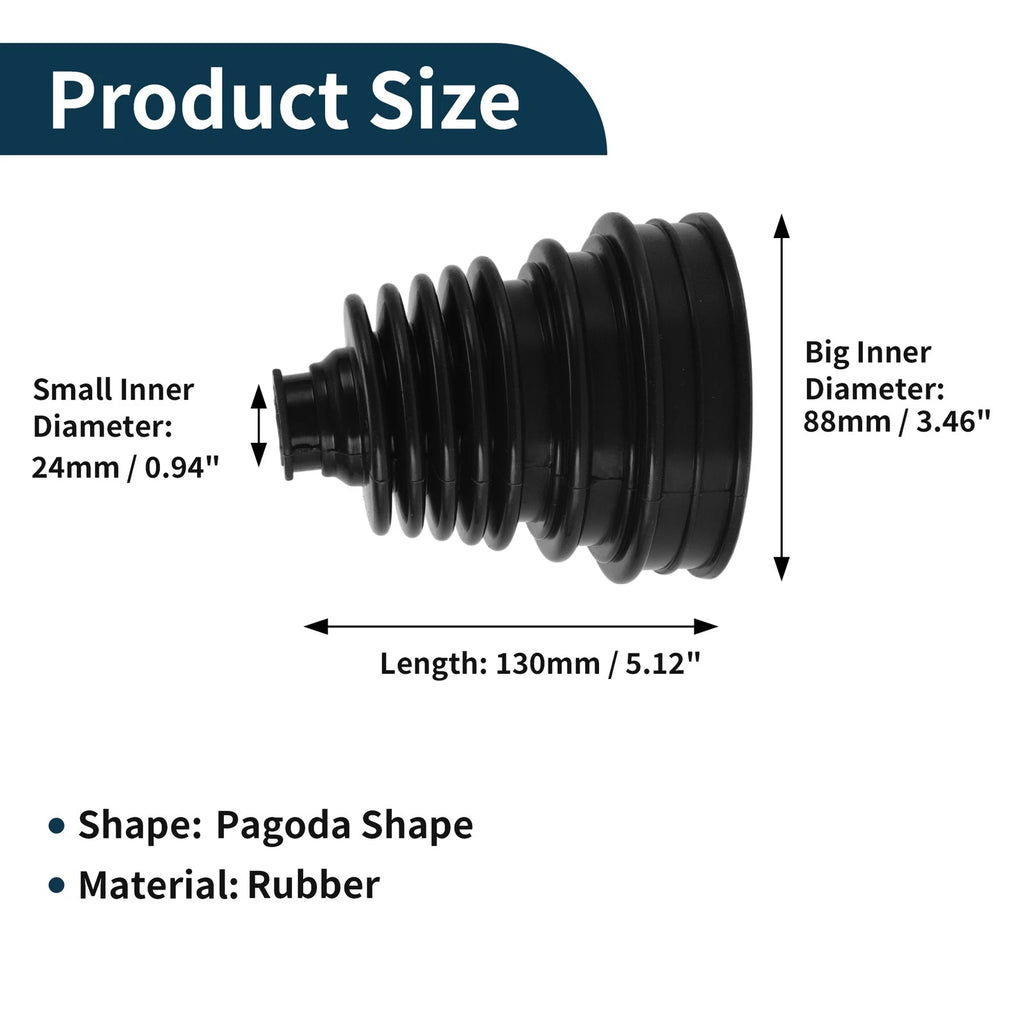 Set of 2 Rubber CV Boots for Pagoda (5.12")