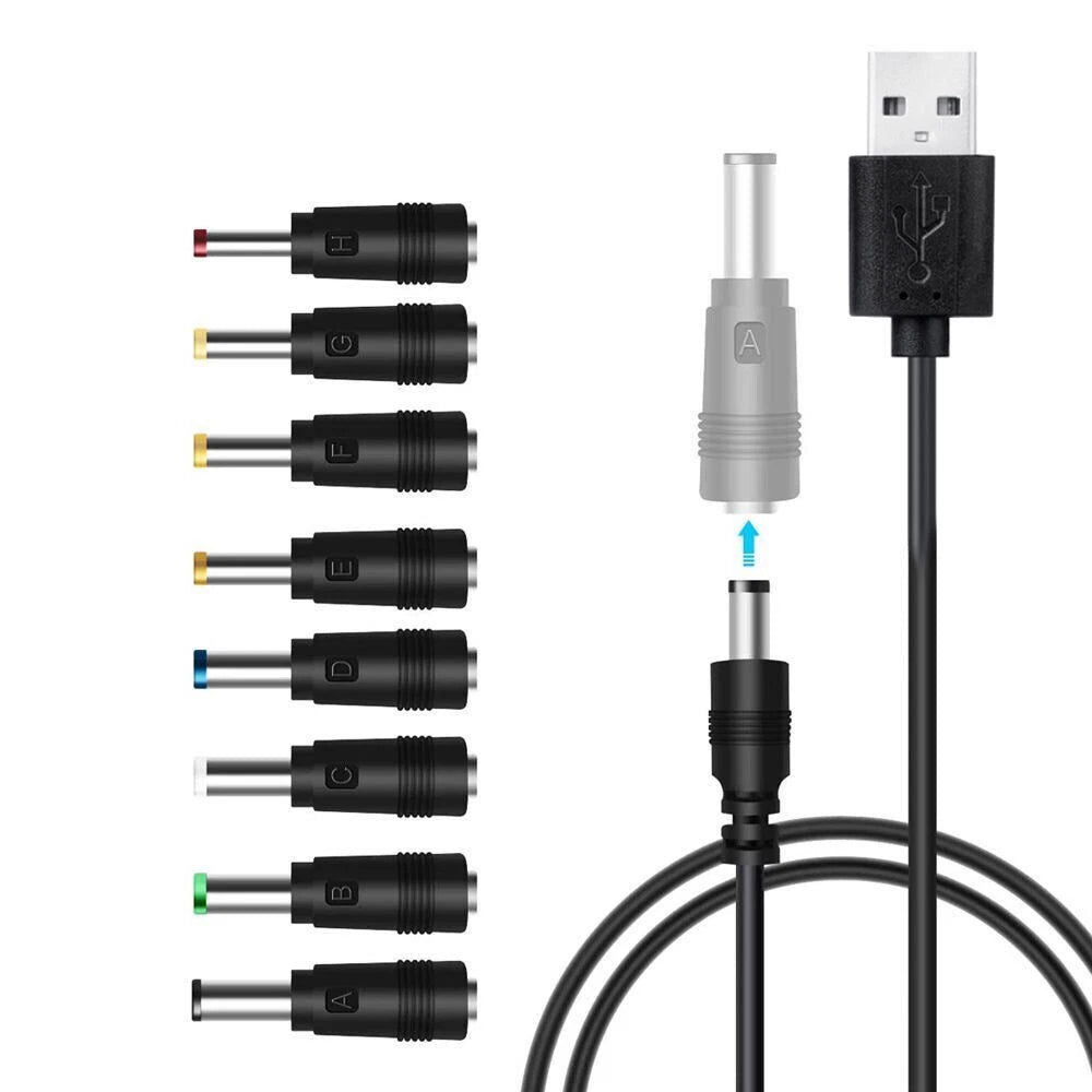 USB to DC Power Cable Jack Charging Cable Adapter for (1 Set)