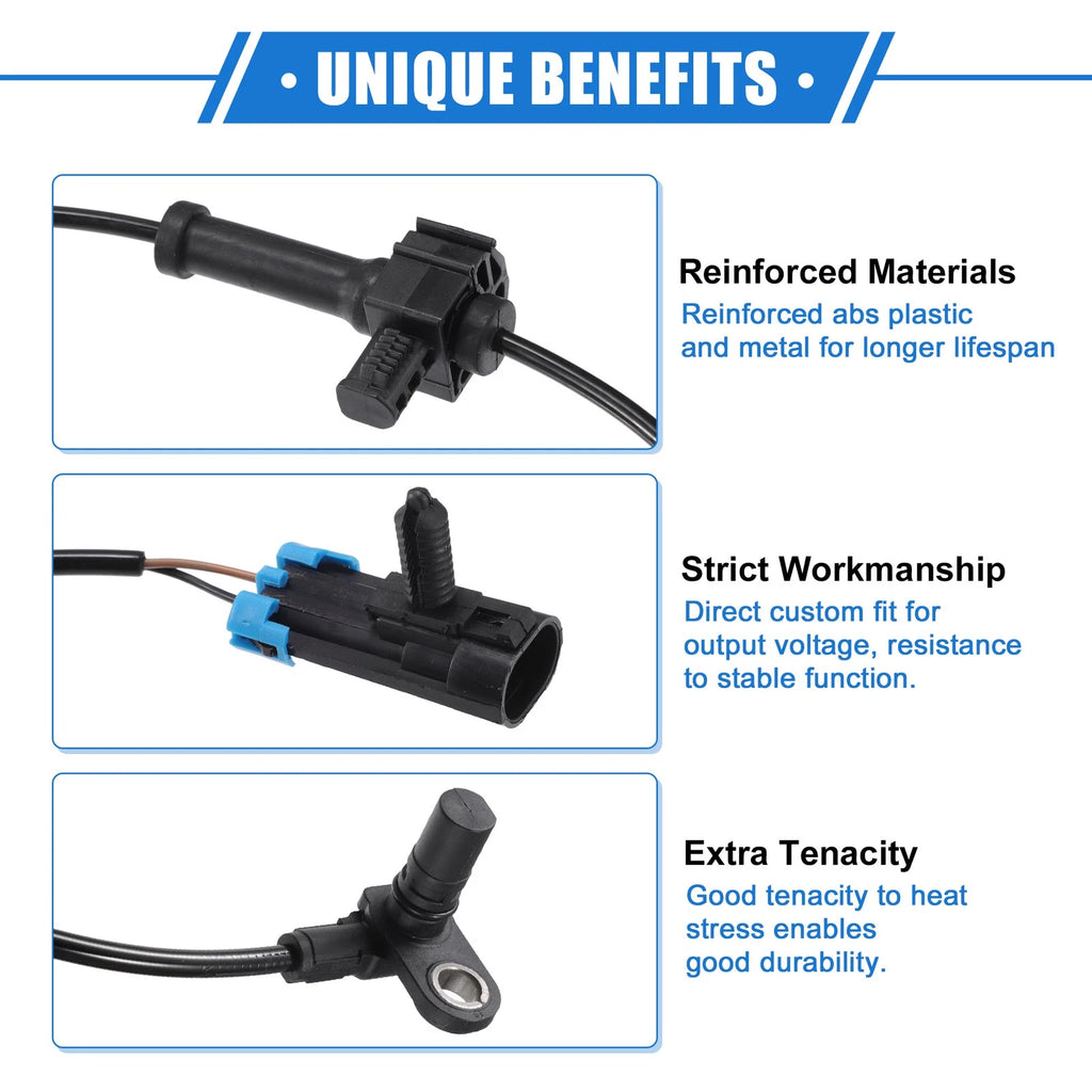 2 Pcs ABS Wheel Speed Sensor Rear Side for Chevrolet Avalanche (2002–2013)