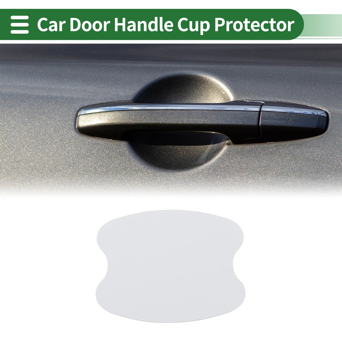 Set of 4 Door Handle Cup Protectors for (2.67"x3.34") Matte White