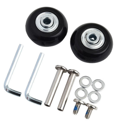 Set of 4 Suitcase Wheels for Luggage - Black Load-Bearing Replacements