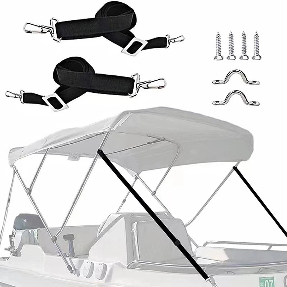 Adjustable Bimini Top Straps with Double End Snap Hook for Boat