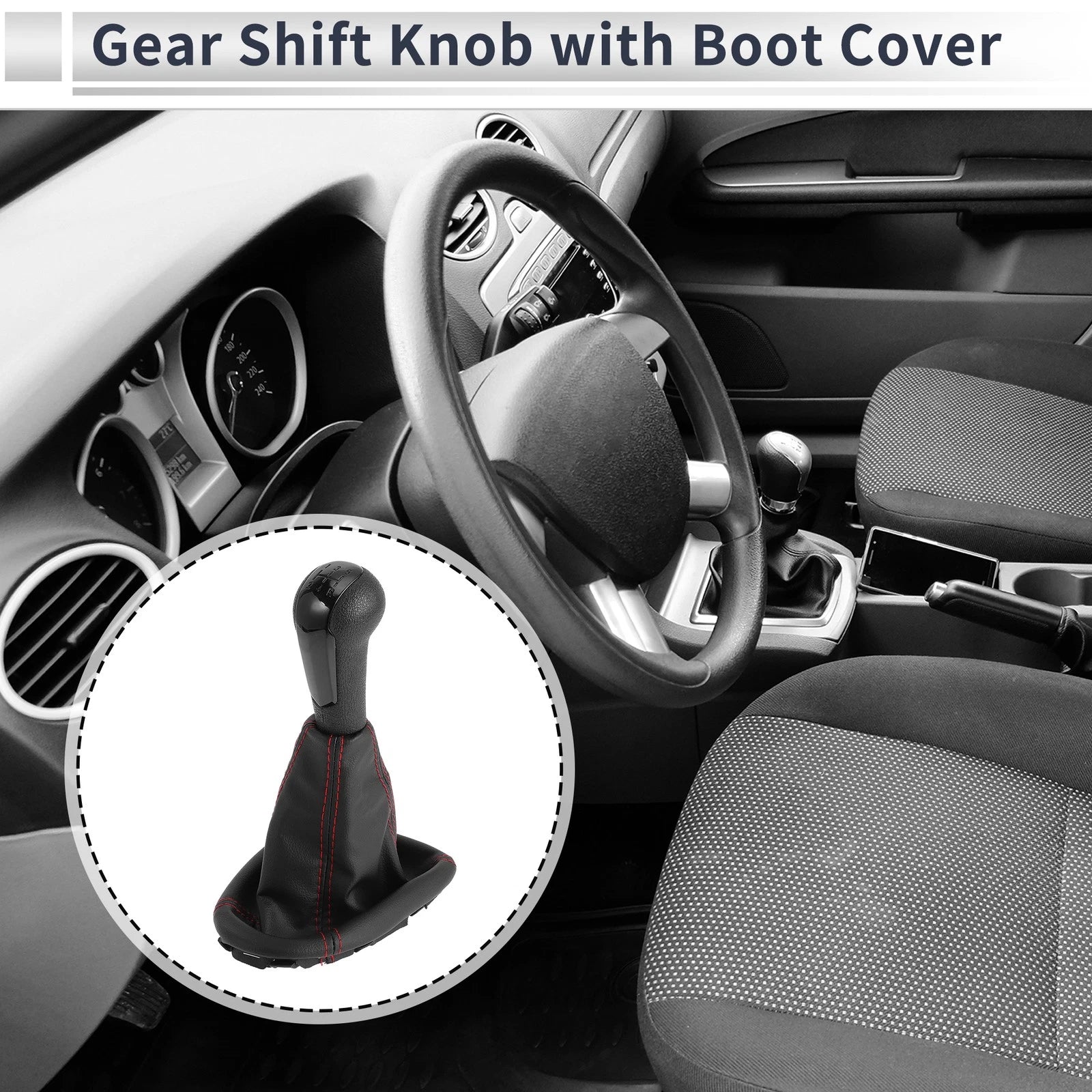 5 Speed Gear Shift Knob Cover Replacement for Chevrolet Spark (2011–2015)