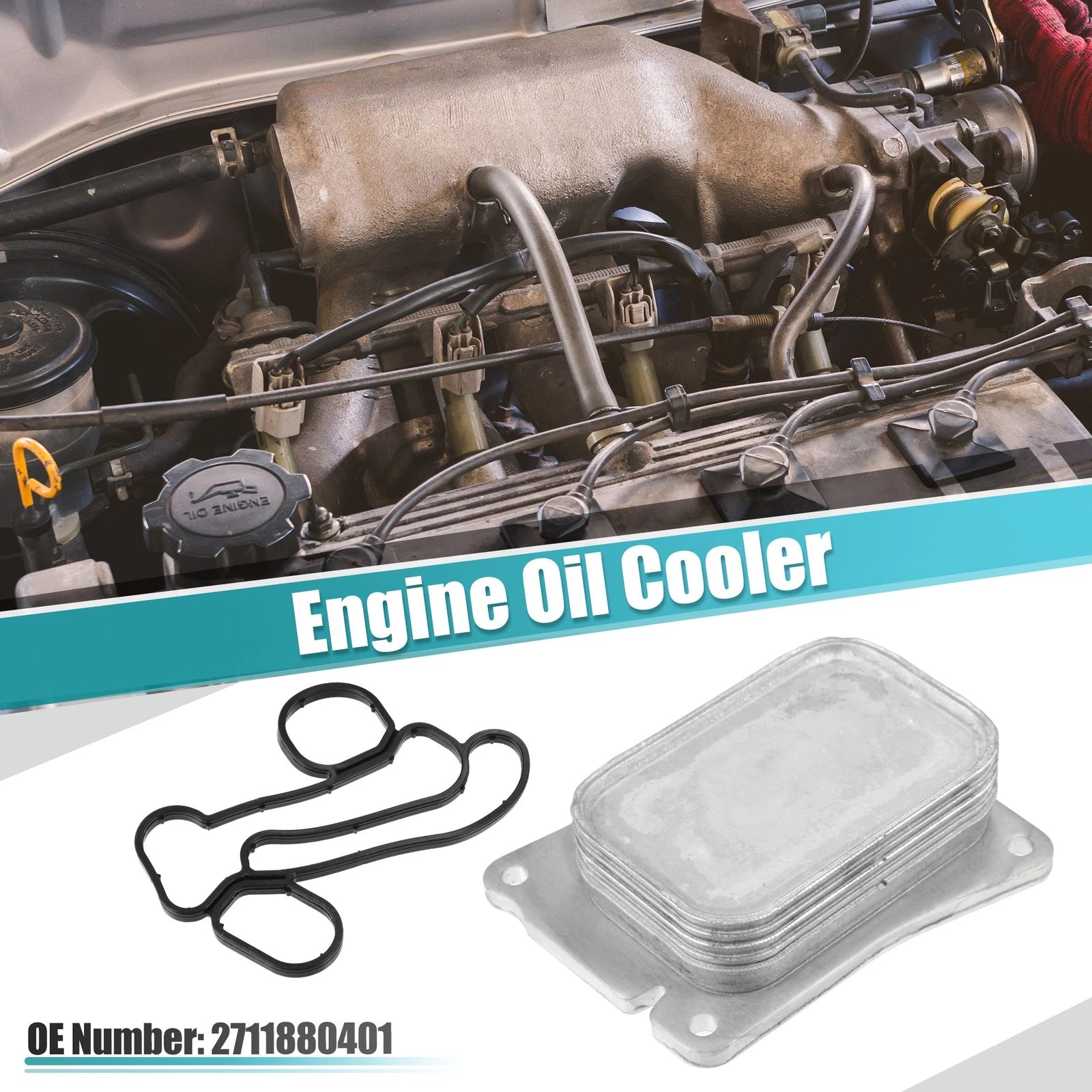 Engine Oil Cooler Housing with Gasket Replacement for Mercedes-Benz (2009–2016)